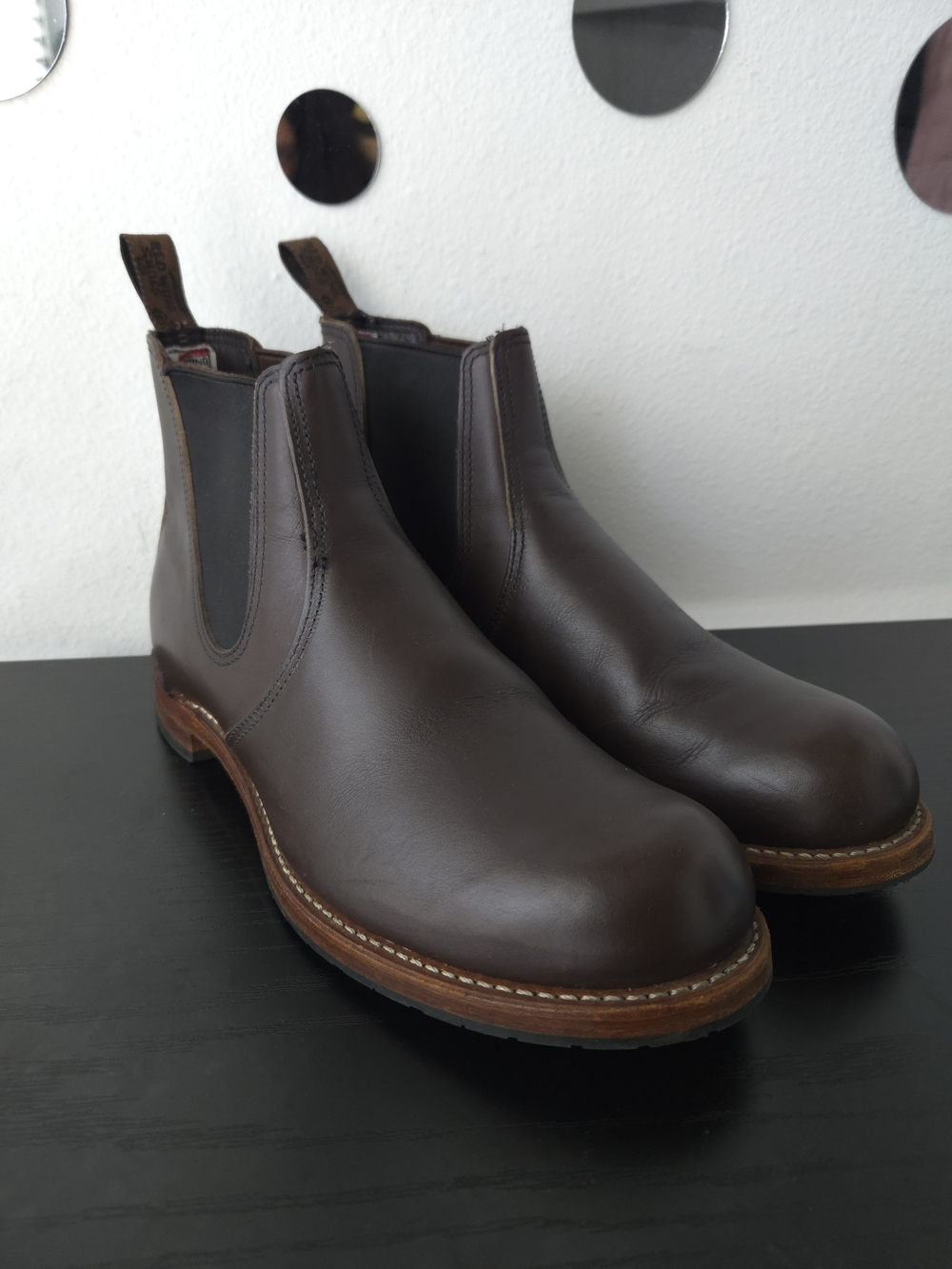 Red Wing 2928 Beckman Chelsea Boots Walnut Settler Leather Men's Size 12 D Rare